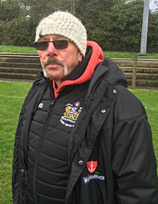 Ossie Boswell coaching at Tenby United